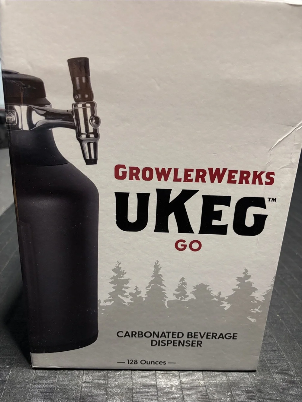 GrowlerWerks uKeg Go 128oz Carbonated Beverage Dispenser NIB Tungsten - Picture 1 of 5